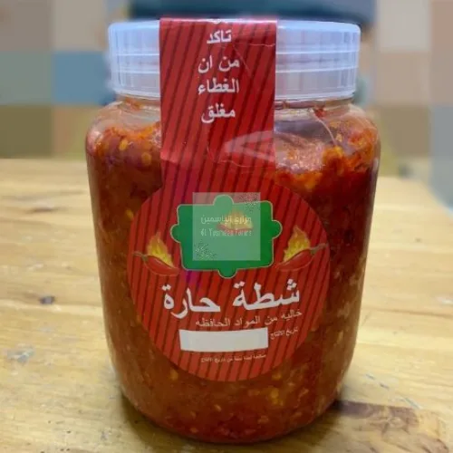 شطة حمراء حارة بزيت الزيتون البلدي وخالي من المواد الحافظة طعم رائع — صورة 2