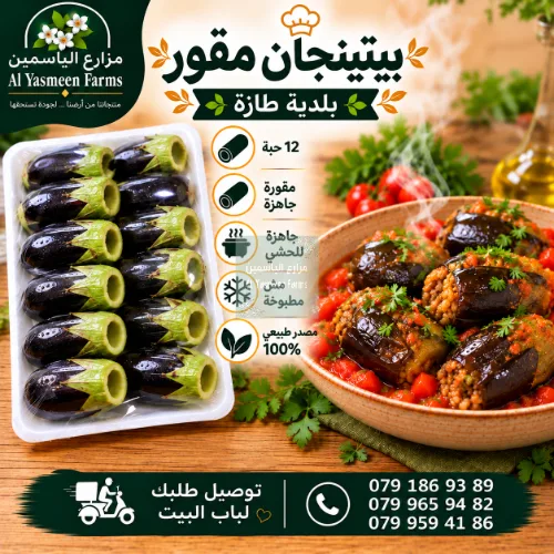بيتينجان بلدي طازة مقور جاهزة للحشي (10-12 حبة حسب الحجم)